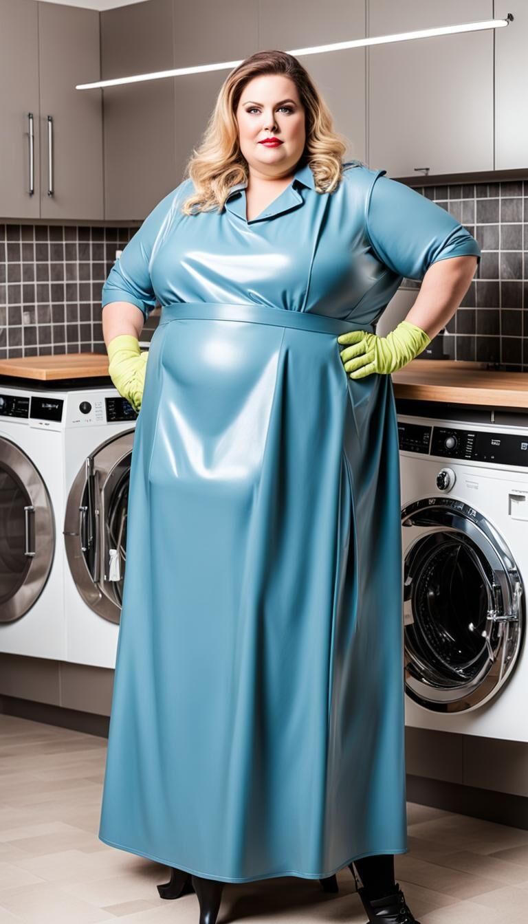 SSBBW latex apron