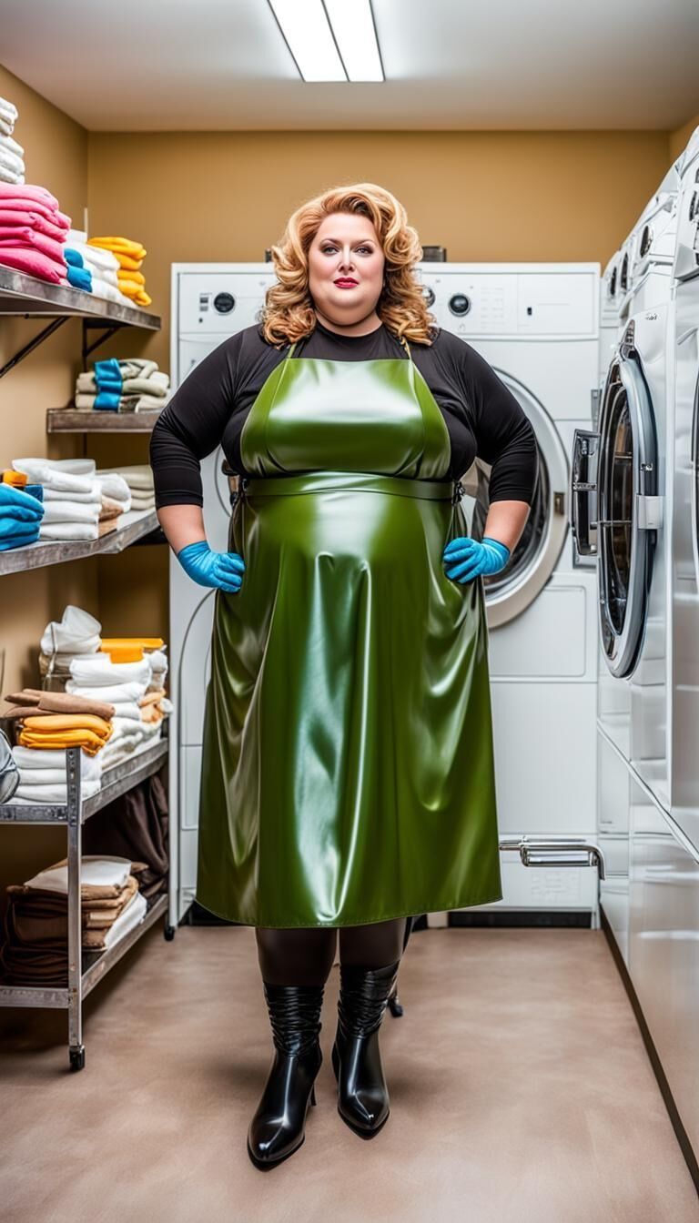 SSBBW latex apron