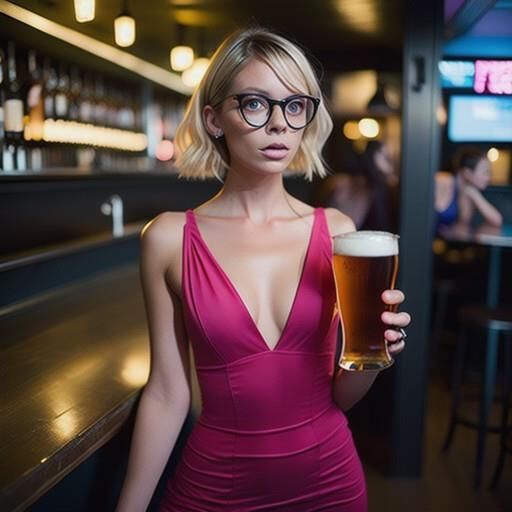 AI girls drinking lager in British pubs 