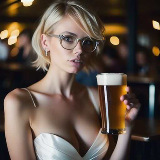 AI girls drinking lager in British pubs 