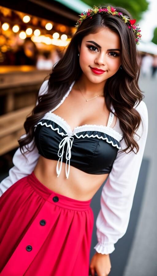 Selena Gomez dirndl AI