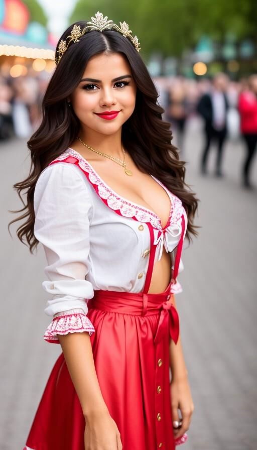 Selena Gomez dirndl AI