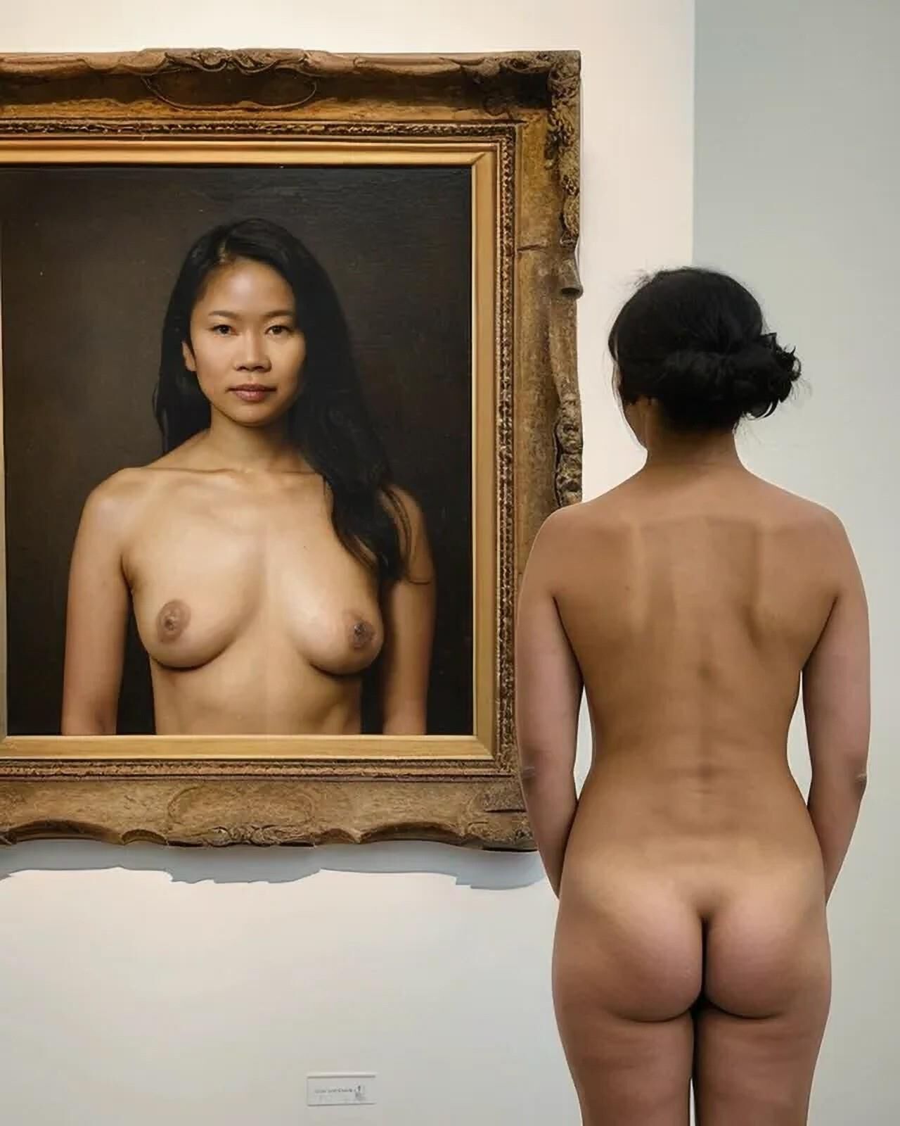 Girls in Museums and Art Galleries Stripped - AI