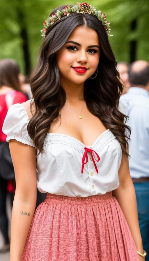 Selena Gomez dirndl AI