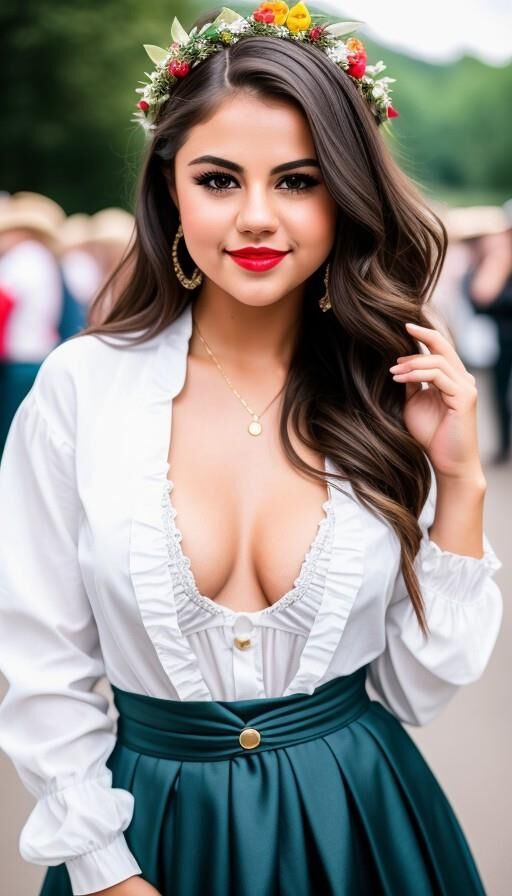 Selena Gomez dirndl AI