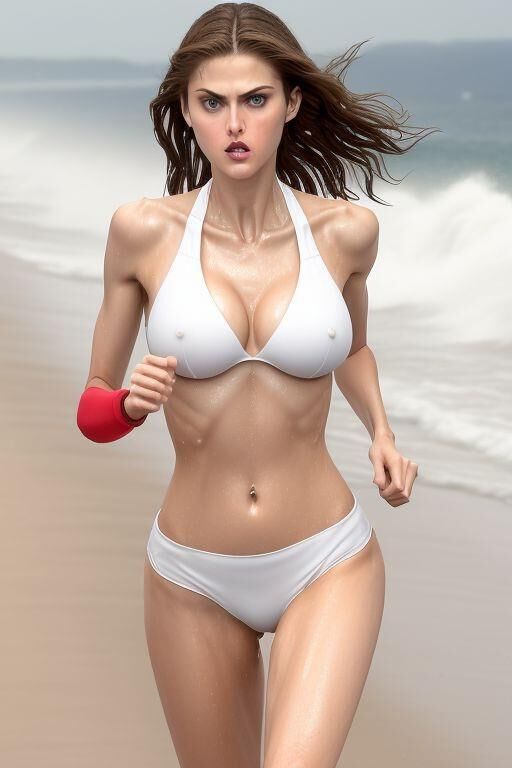 Alexandra Daddario - Working out HARD