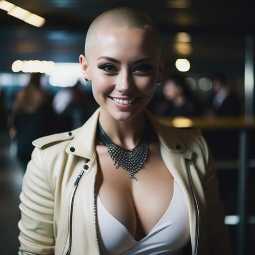 Busty nonnude AI girls, with lots of cleavage, at the airport