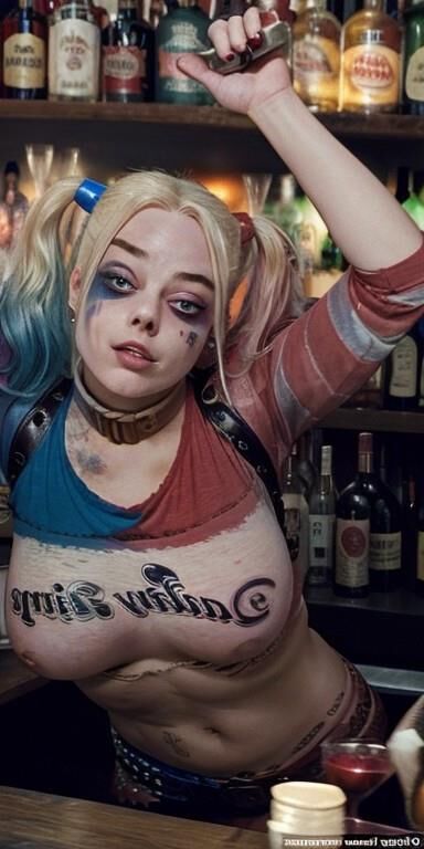 drunk big tits harley quinn