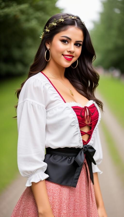 Selena Gomez dirndl AI