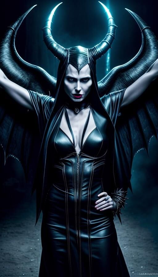 Heidi Klum as hot maleficent AI