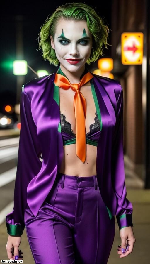 Lauren Cohan as the Joker ai generated