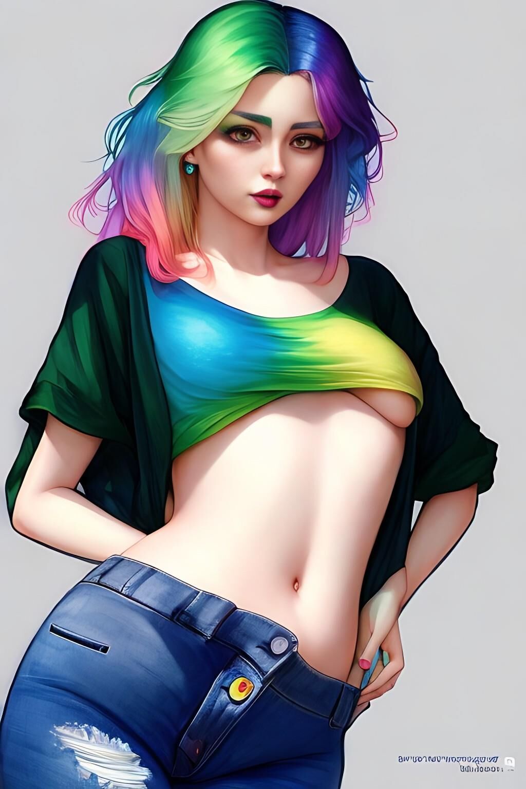 Rainbow Haired Girl - v2