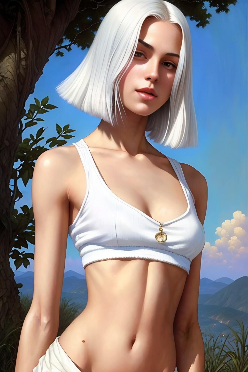 White haired girl - v1