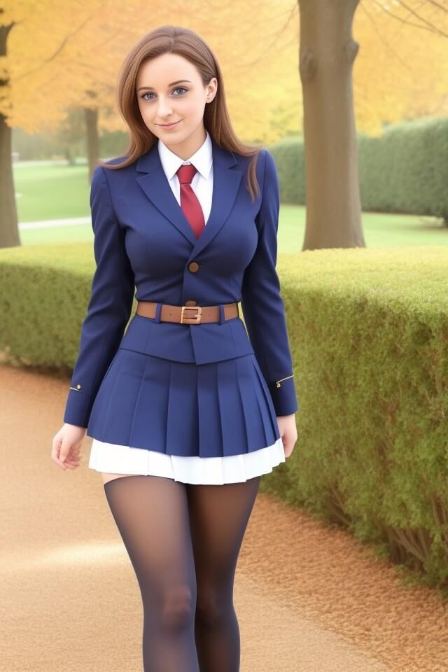 AI English SchoolGirl Uniform