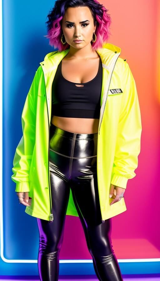 Demi Lovato as 80's AI