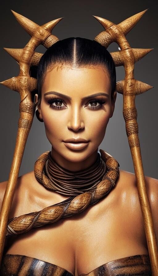 Kim Kardashian as warrior AI