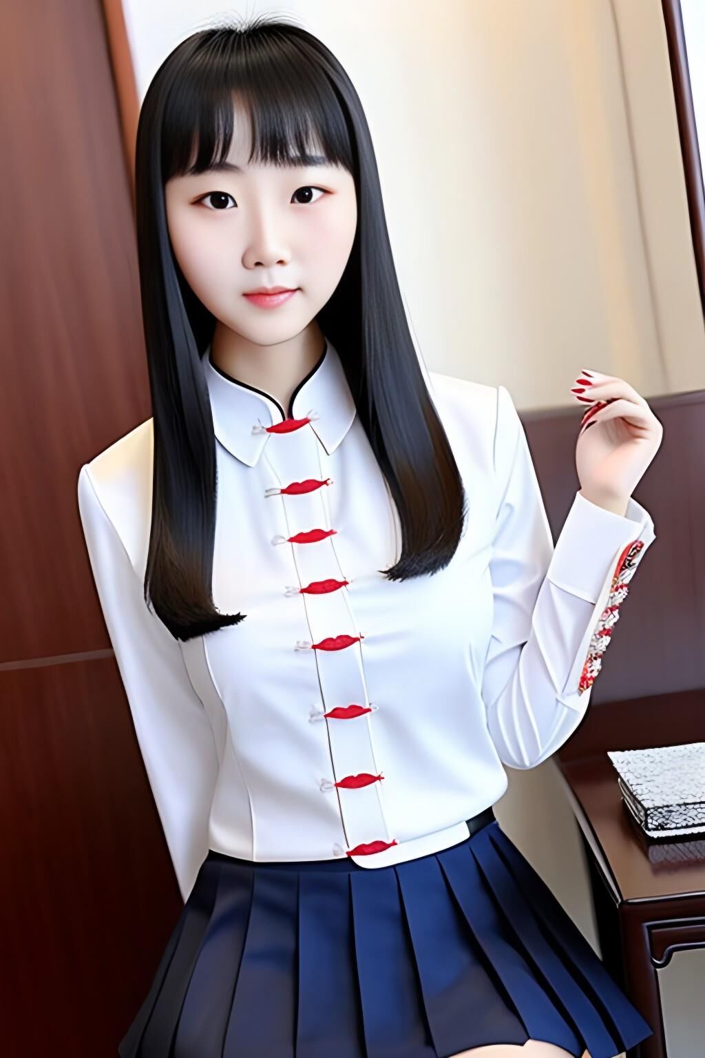 Non-Nude in Schoolgirl Outfit - v1