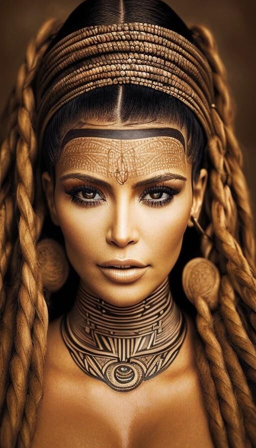 Kim Kardashian as warrior AI