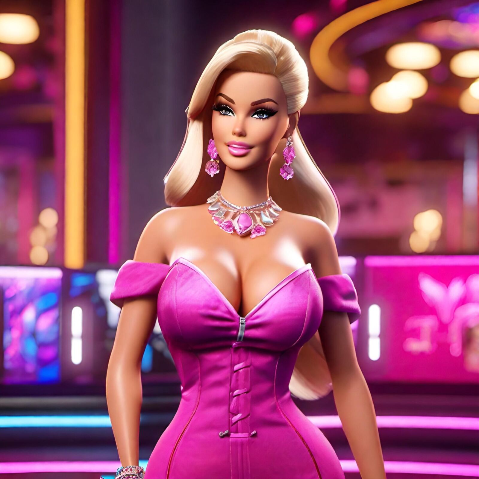 Barbie animated and busty 