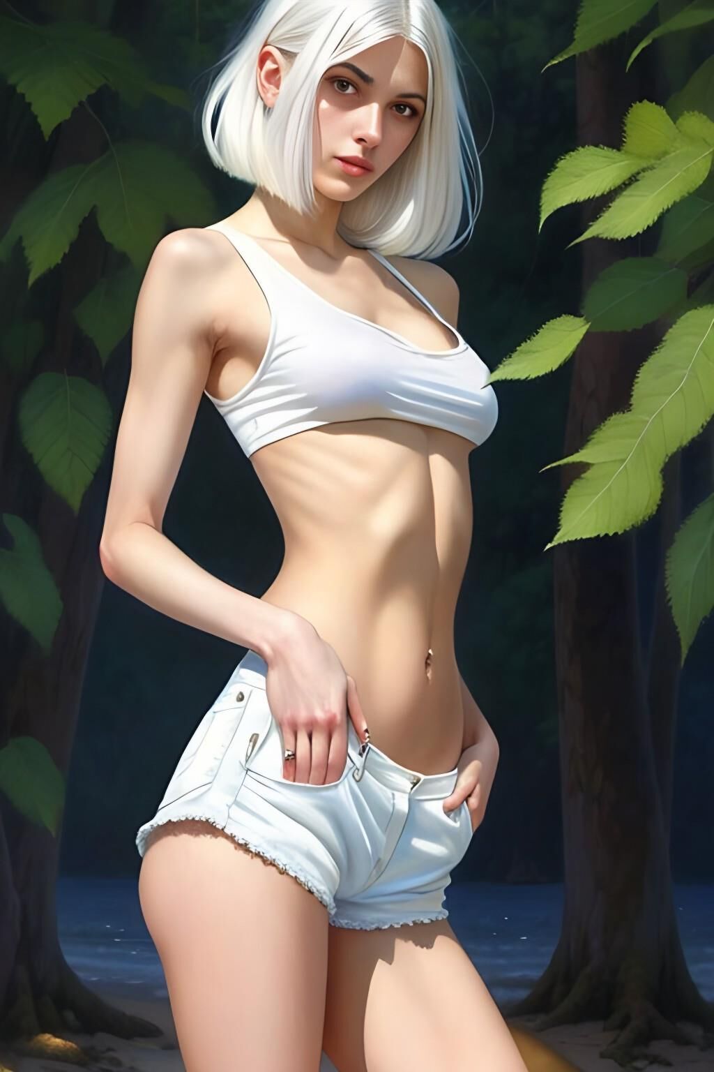 White haired girl - v1