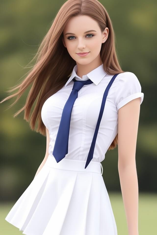 AI English SchoolGirl Uniform