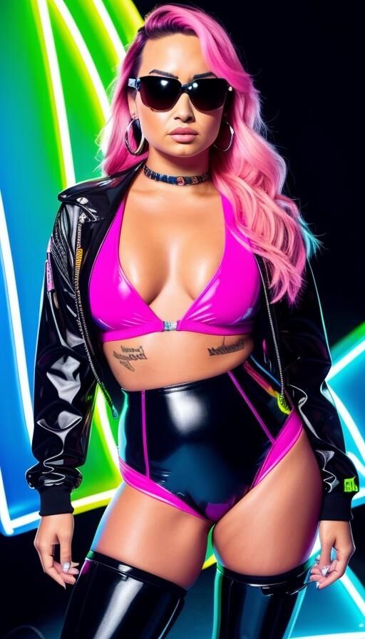 Demi Lovato as 80's AI