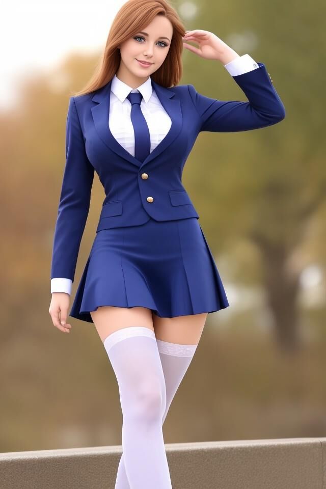 AI English SchoolGirl Uniform