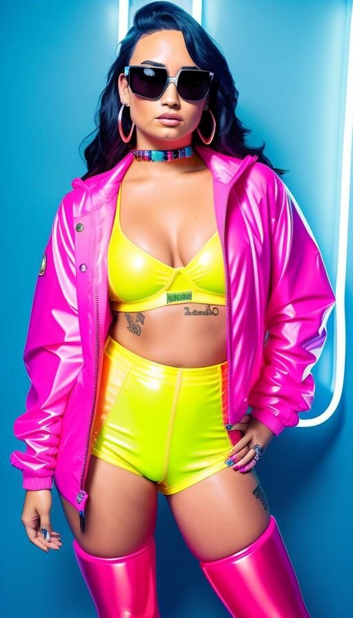 Demi Lovato as 80's AI