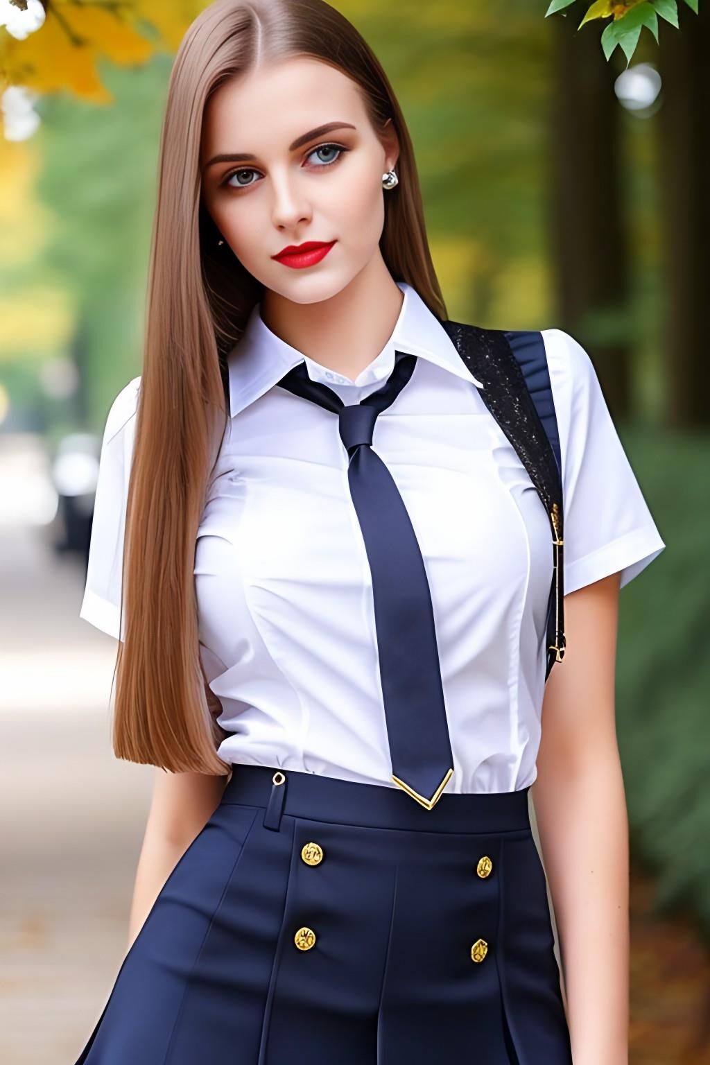 Non-Nude in Schoolgirl Outfit - v1