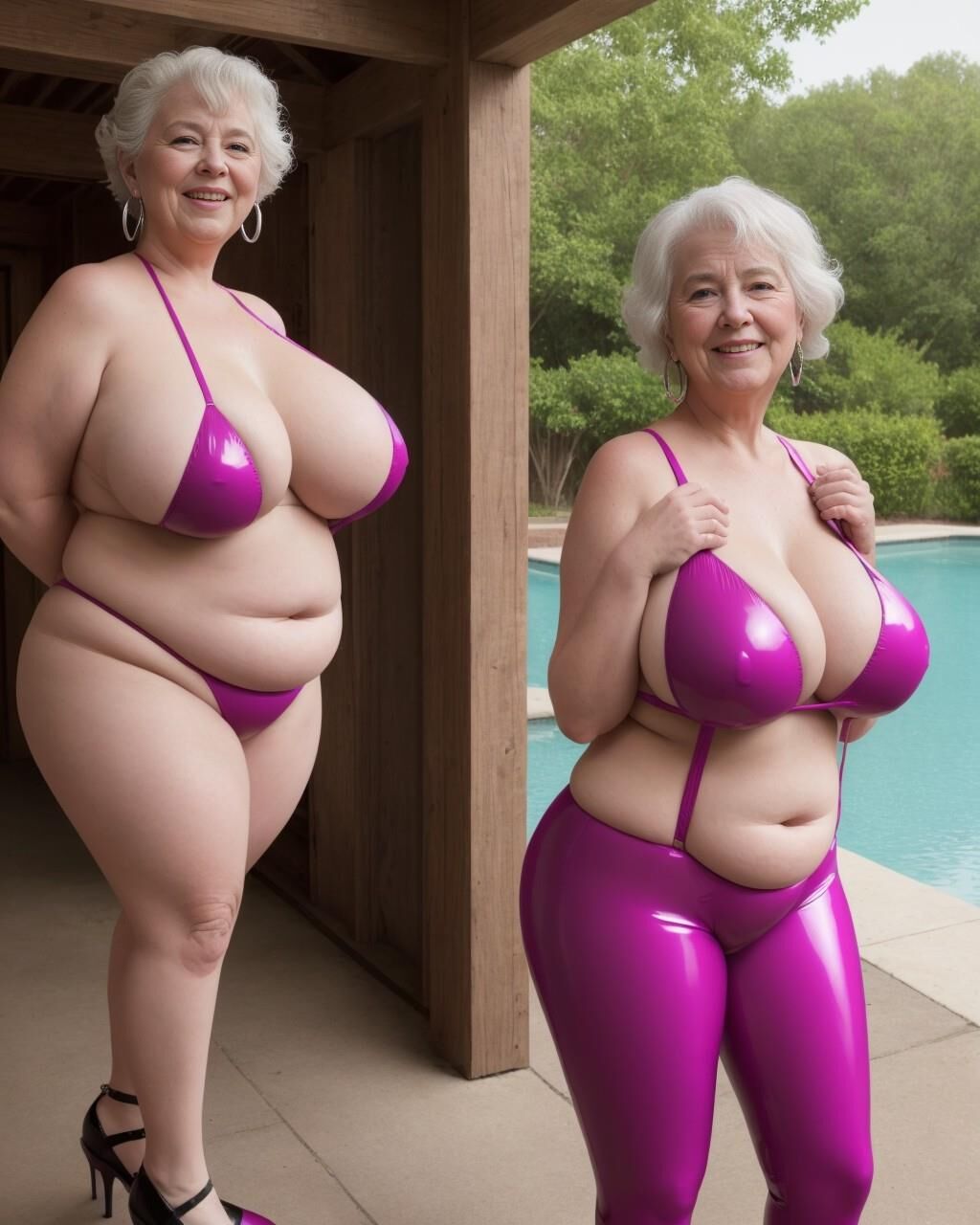 Shiny sexy fat grannies 2