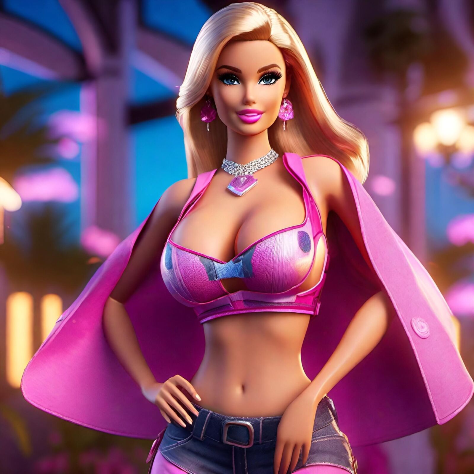 Barbie animated and busty 