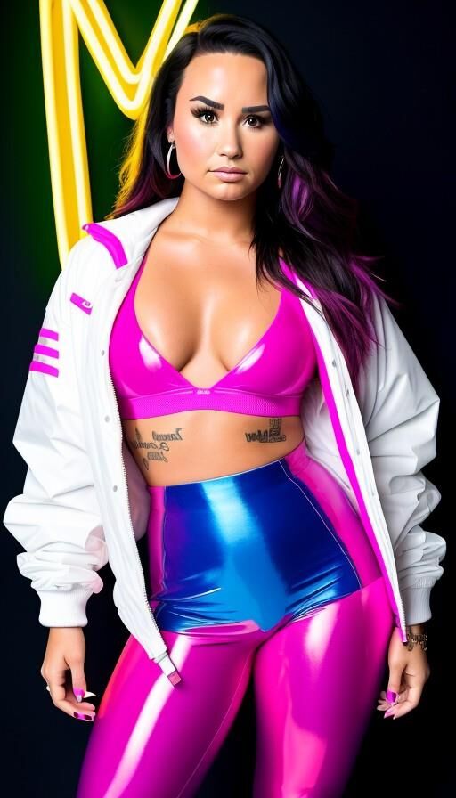 Demi Lovato as 80's AI