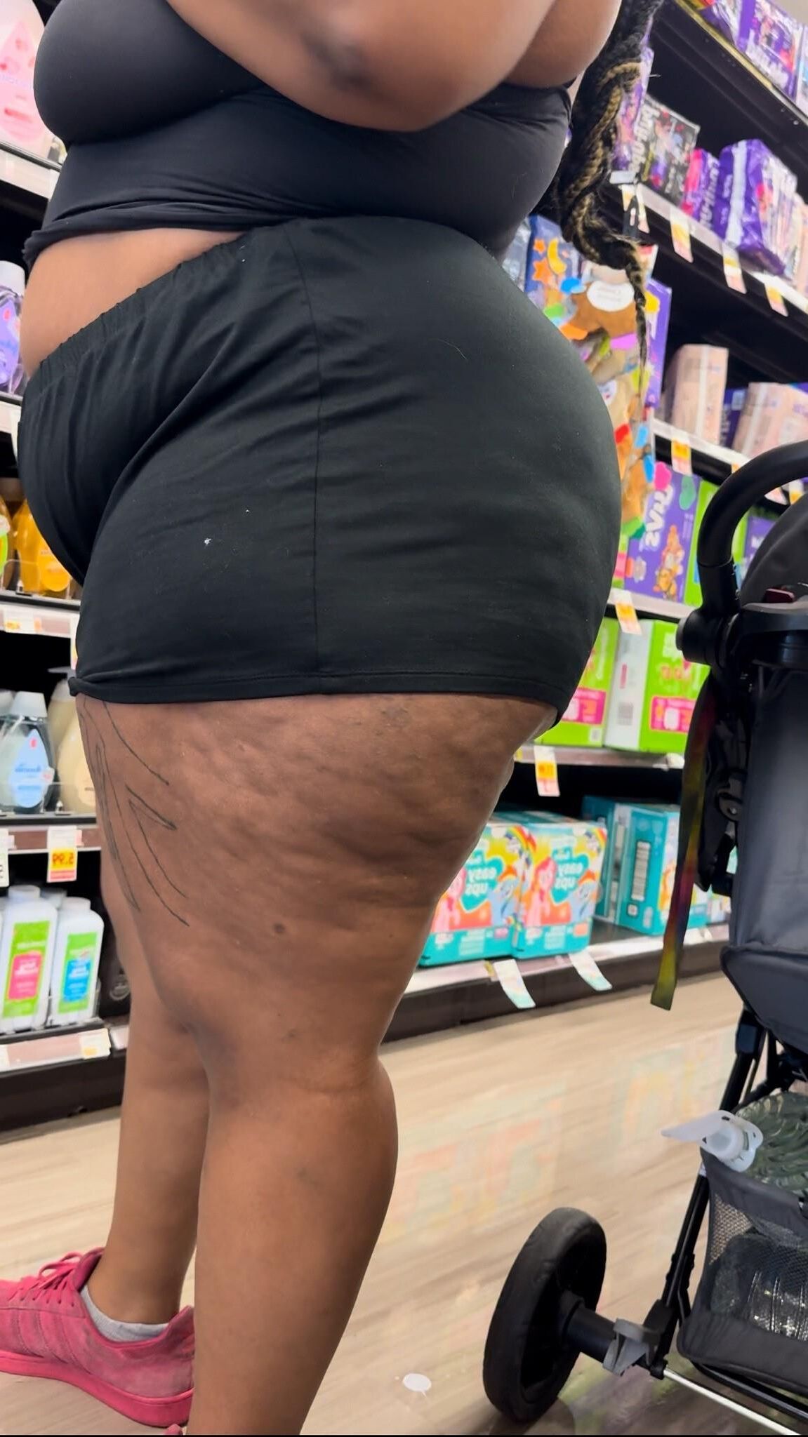 Candid Big Sloppy Ebony BBW Ass