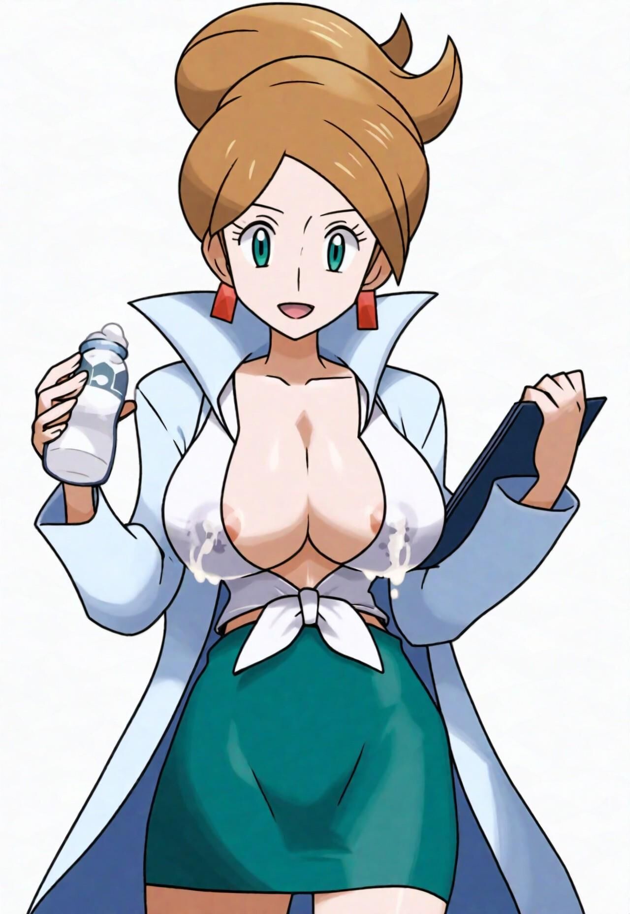 Pokemon professor aurea juniper lactation ai generated NAI