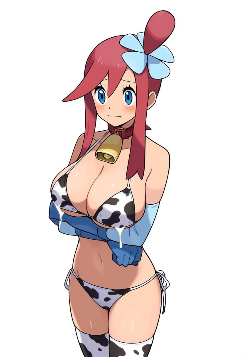 Skyla lactation pokemon gym leader ai generated