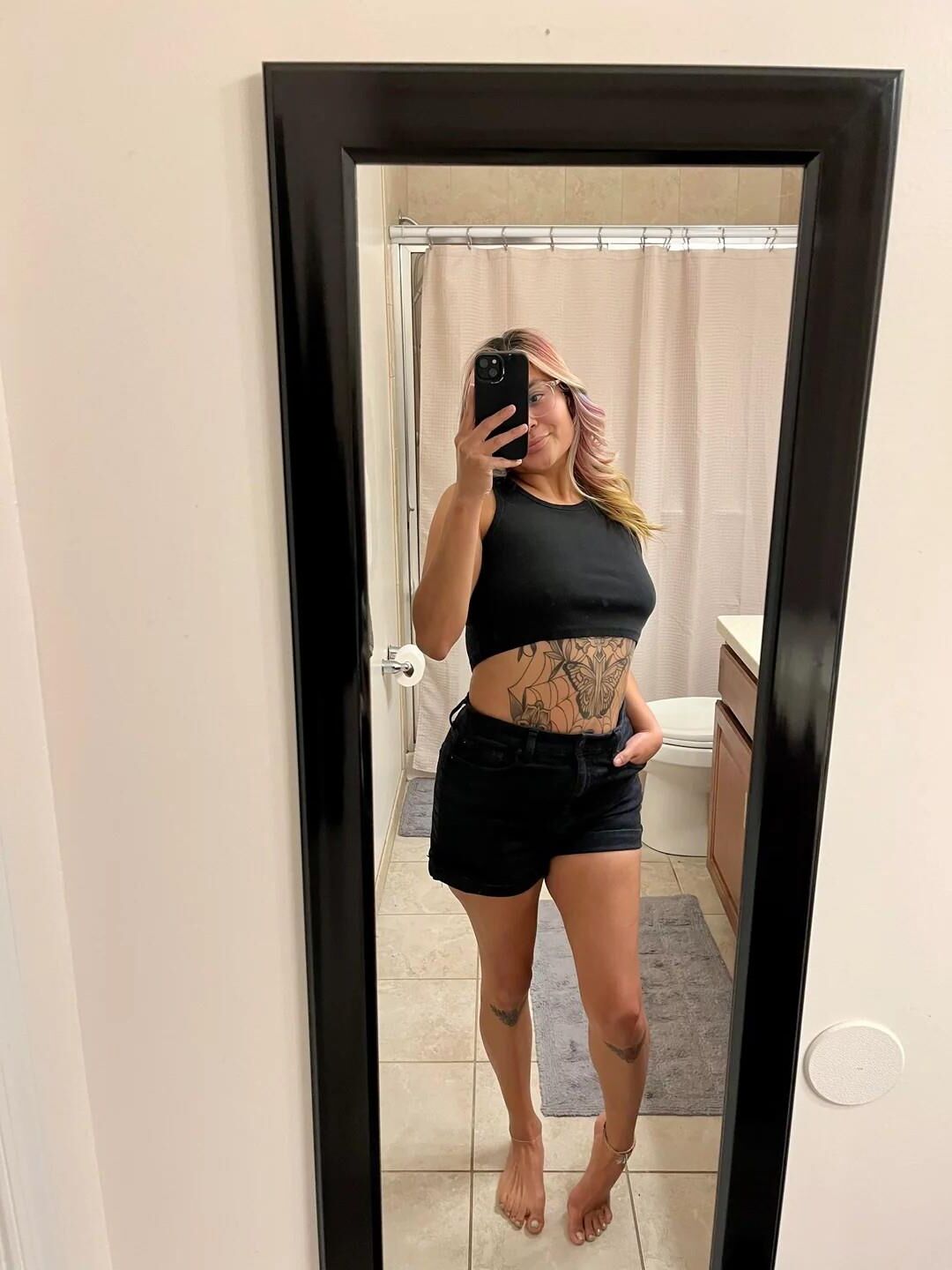 Sexy tatted Latina mom undressing for you