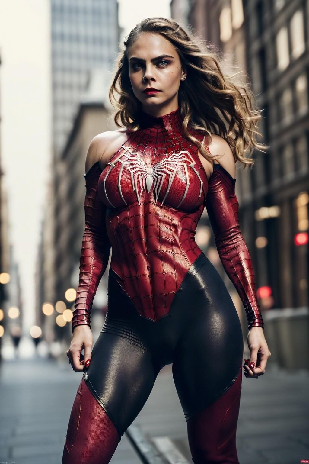 AI Cara Delevingne Spider woman