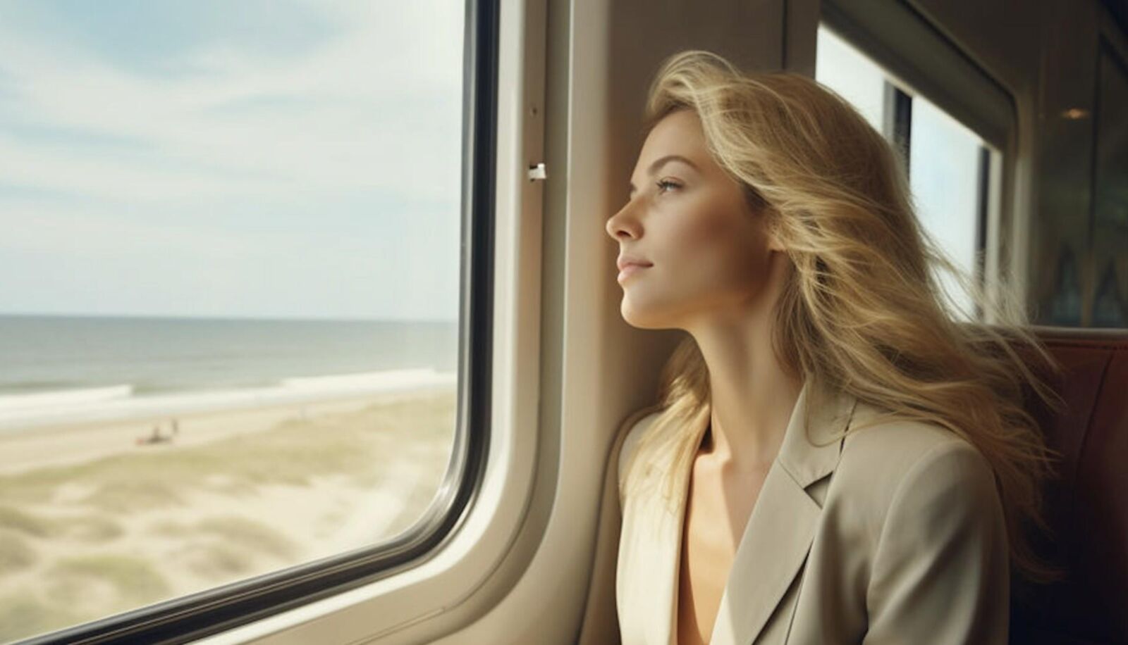 Girl on a train... and in the laundrette