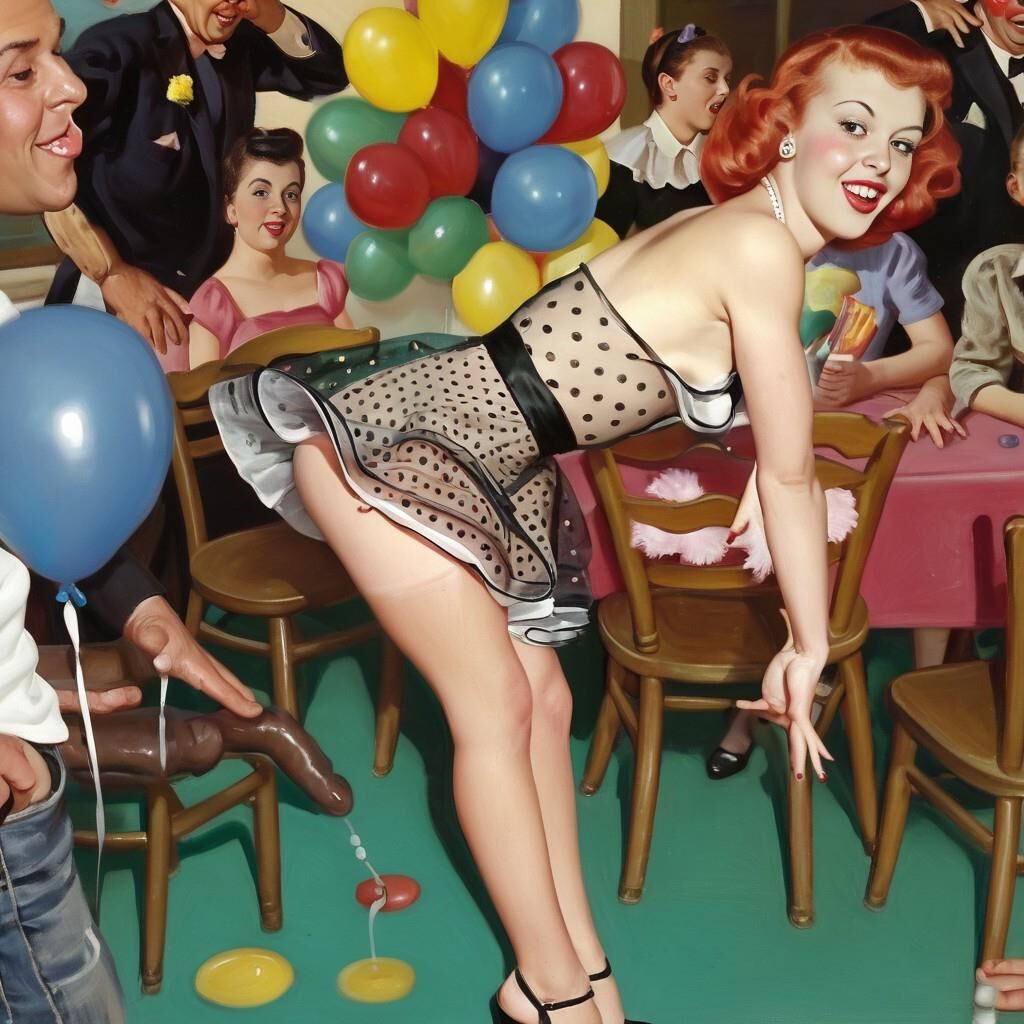 Generada por IA: más pinups, fiestas y payasos