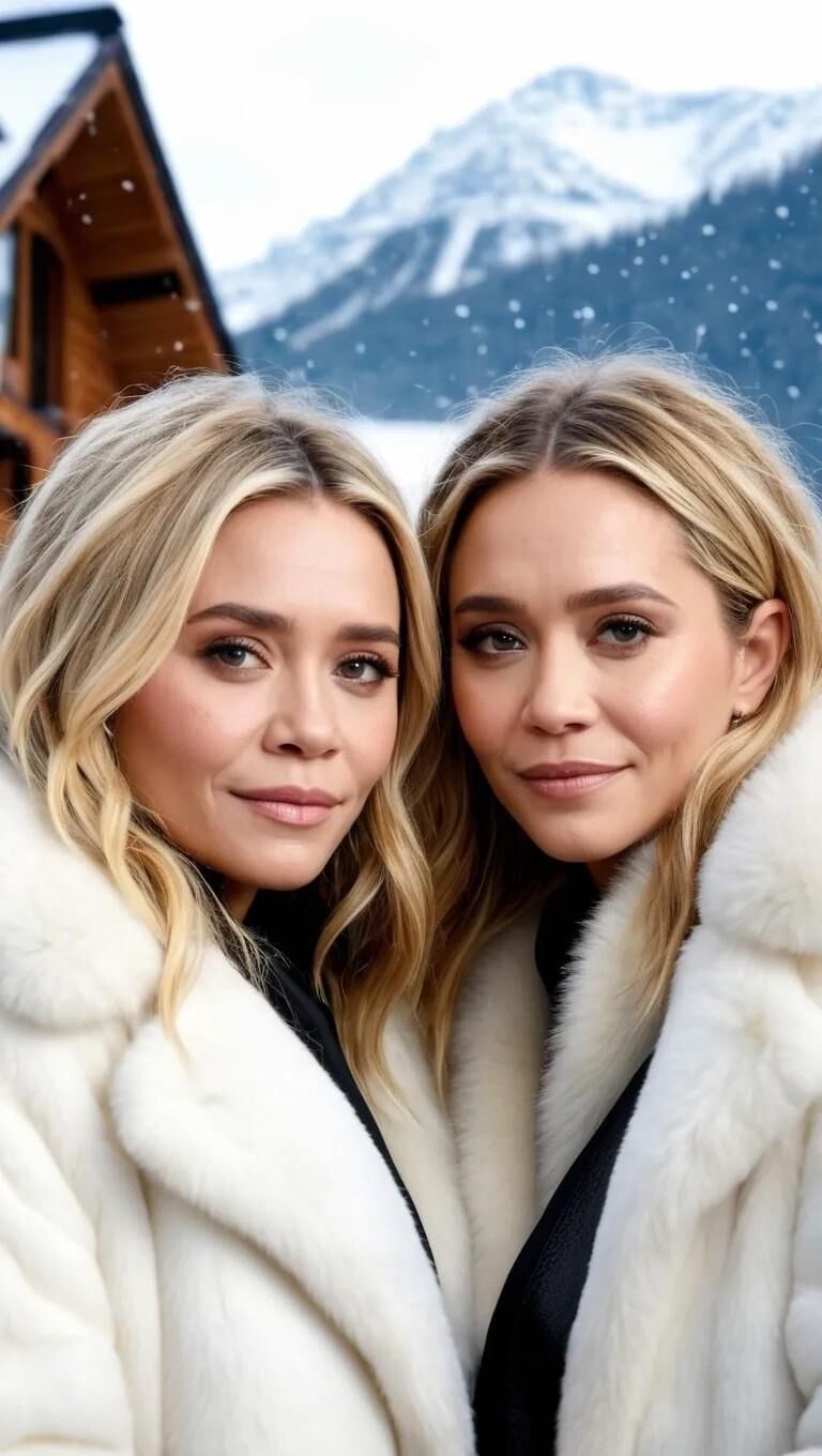 The Olsen Twins celebrate Christmas