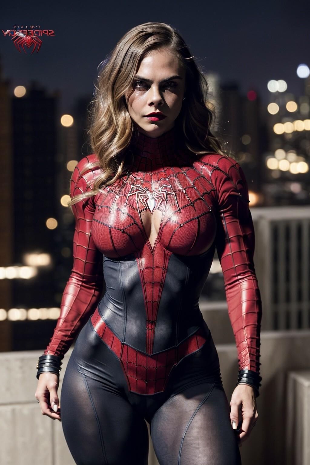 AI Cara Delevingne Spider woman