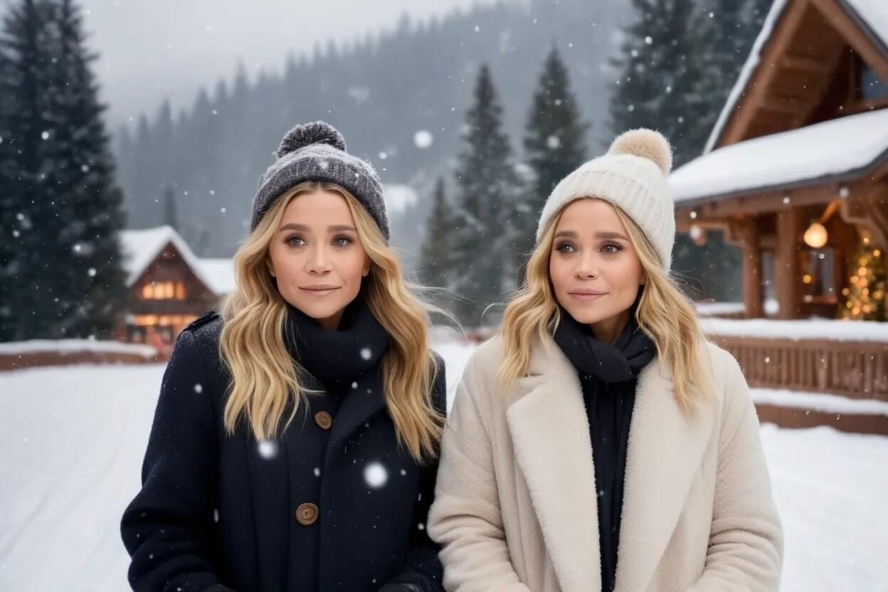 The Olsen Twins celebrate Christmas