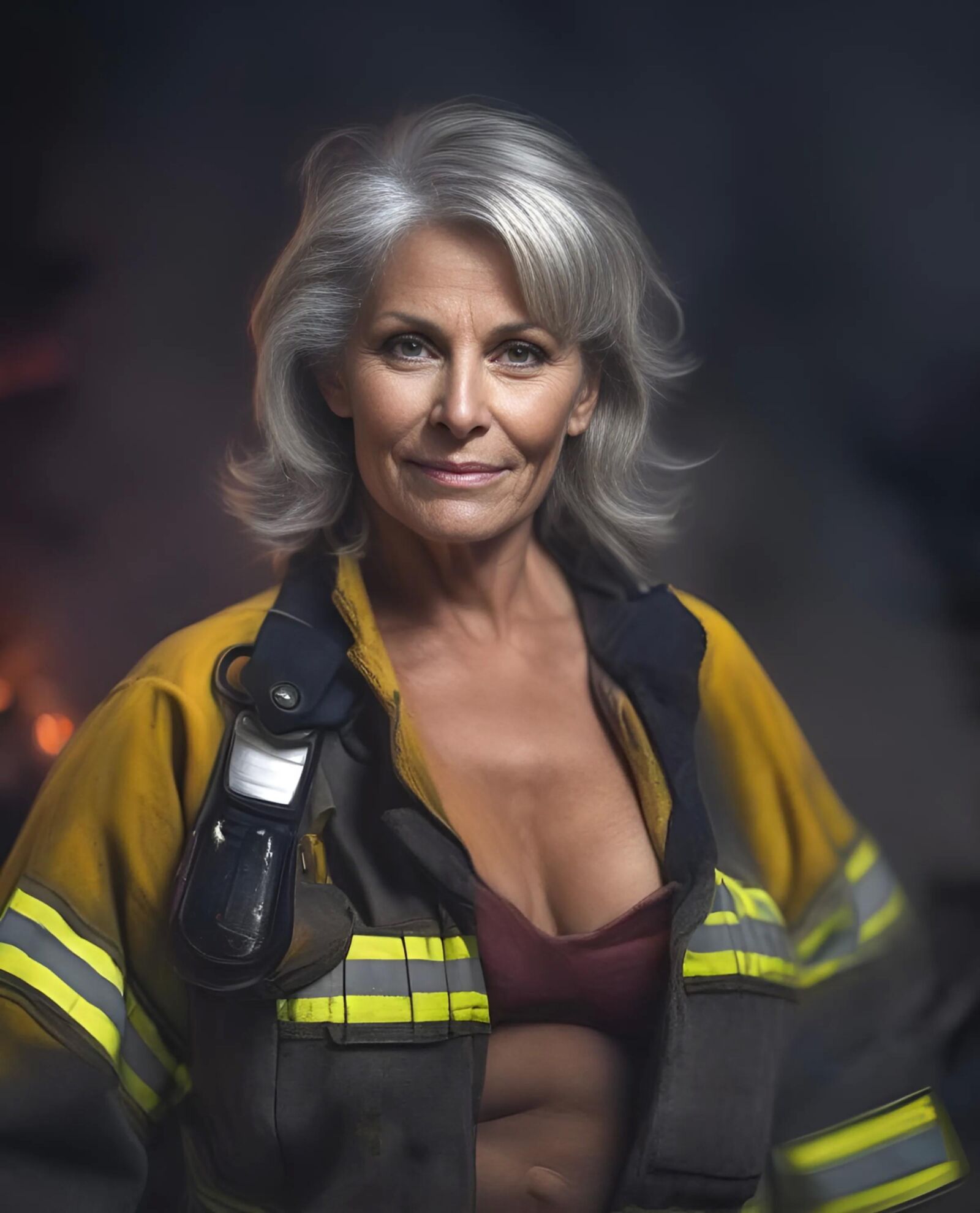 AI MATURE fire fighter