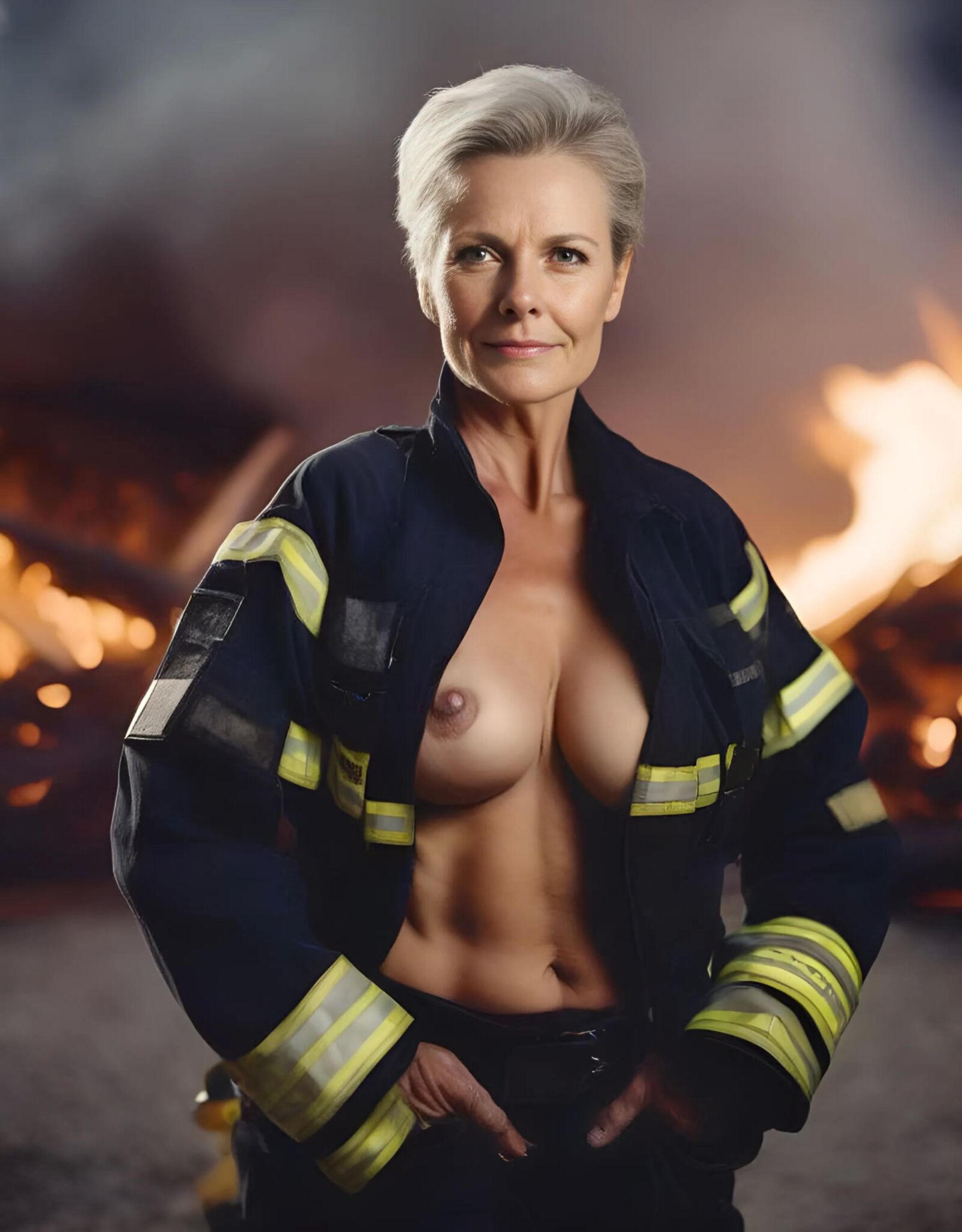 AI MATURE fire fighter