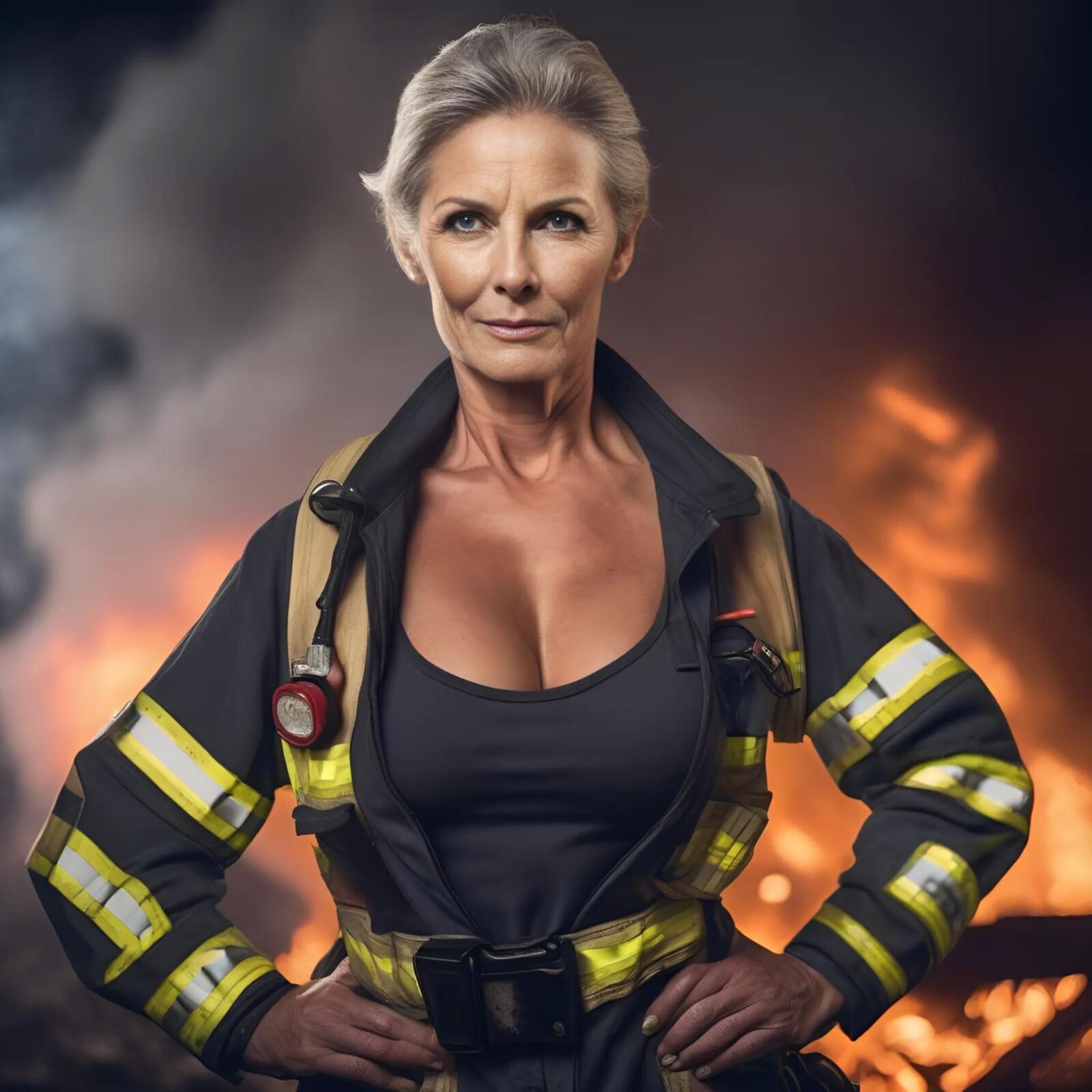 AI GRANNY fire fighter