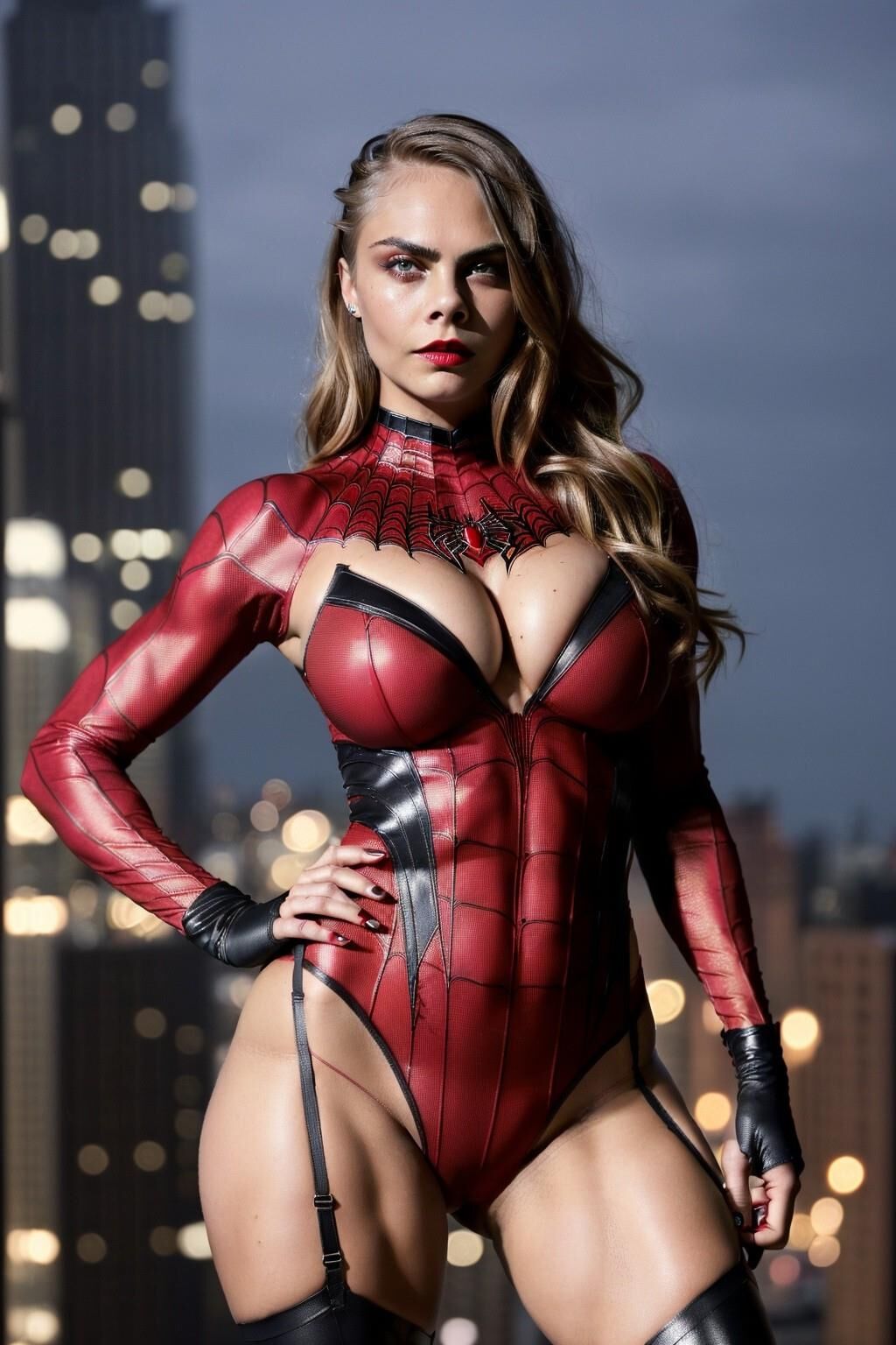 AI Cara Delevingne Spider woman