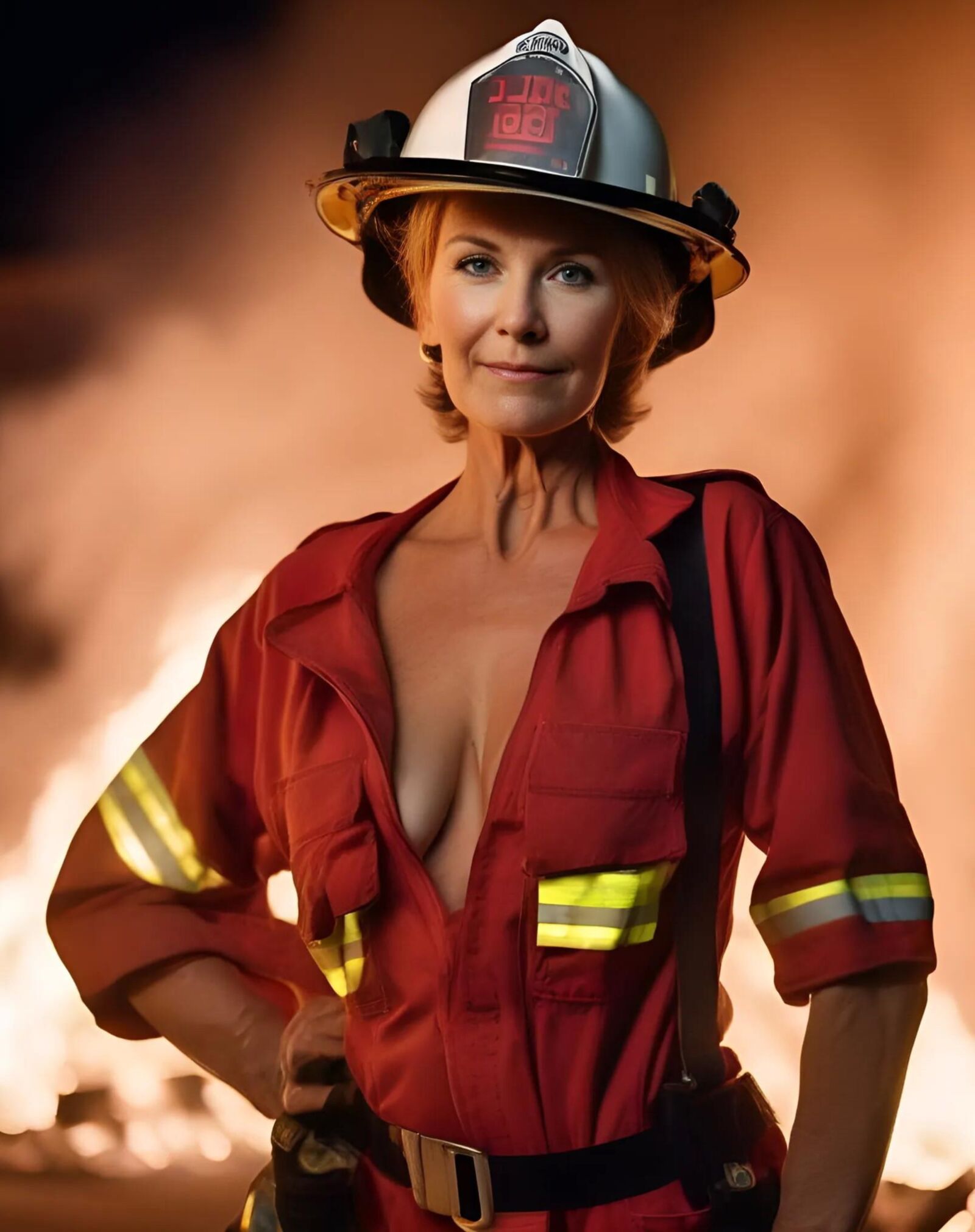 AI MATURE fire fighter