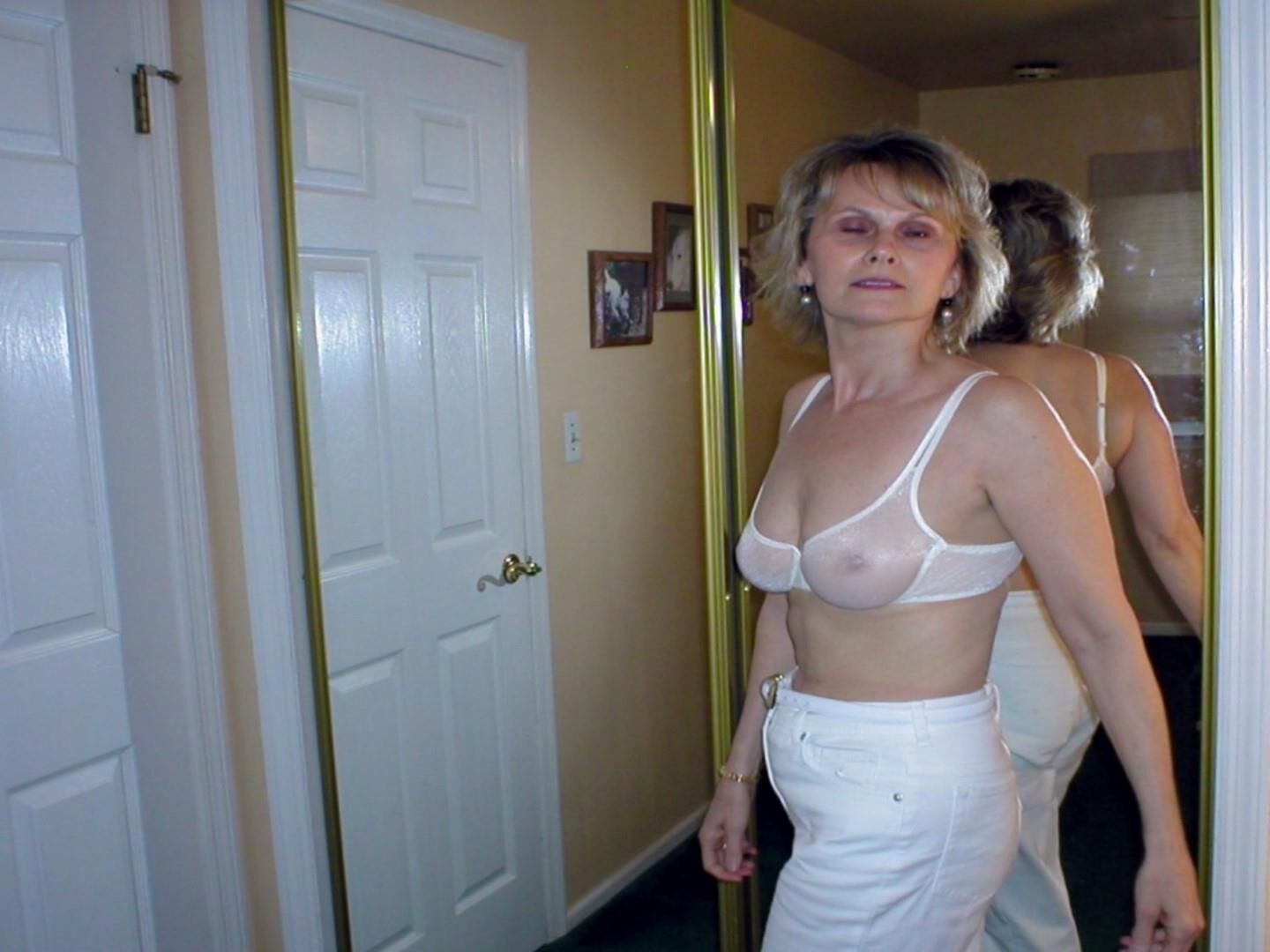 MatureMilf beauty sensual in white