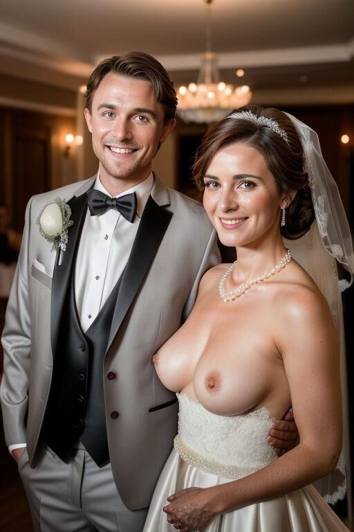 AI Brides with Bare Breasts Realistic