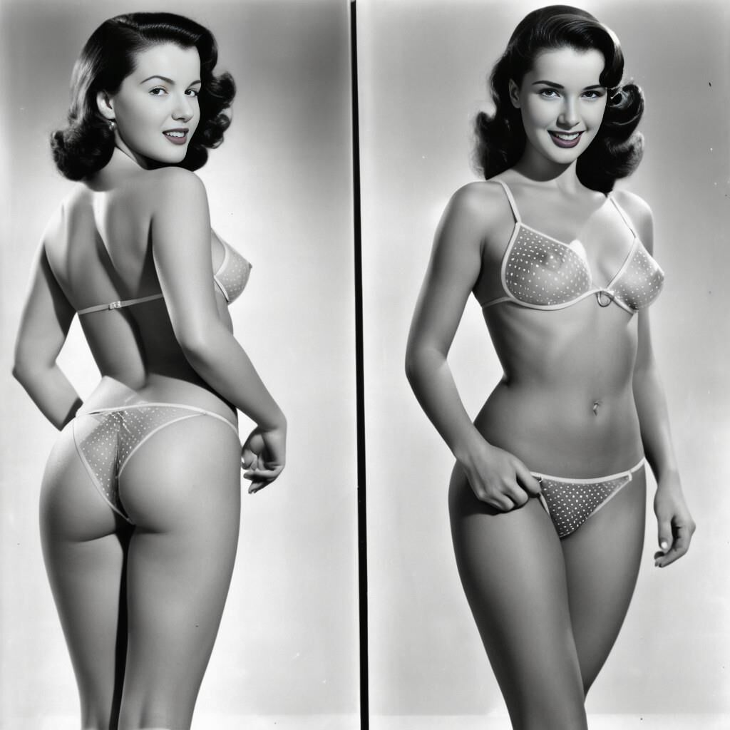 Generado por IA: más pinup en blanco y negro